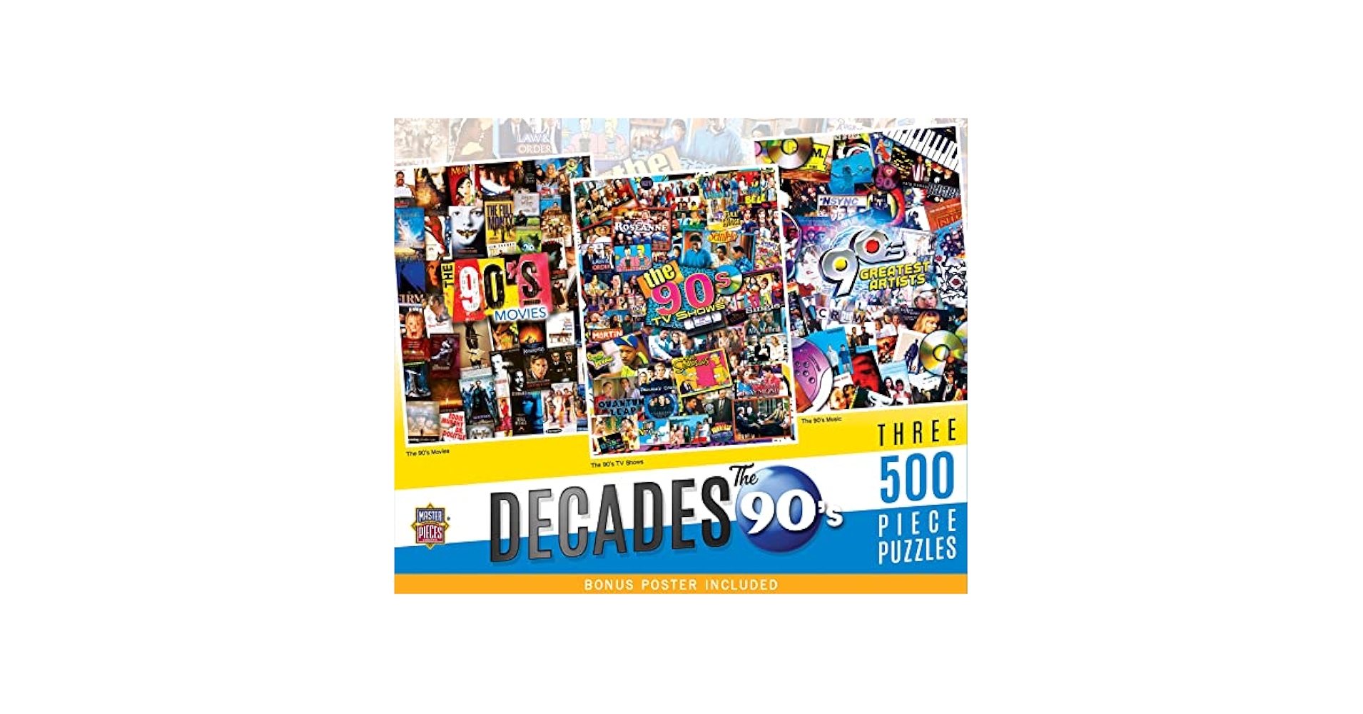Amazon.com: 3-Pack 500pc Puzzles - The 90's - Jigsaw Puzzle